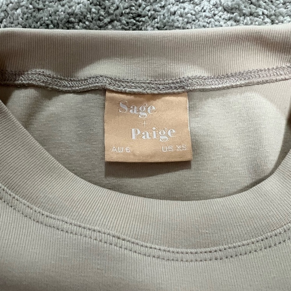 Sage&Paige Taking Sides Wrap Dress Beige - Picture 8 of 10